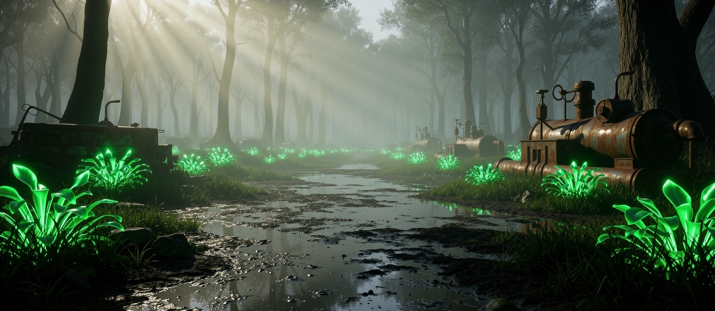 Atmospheric lighting in the marshlands